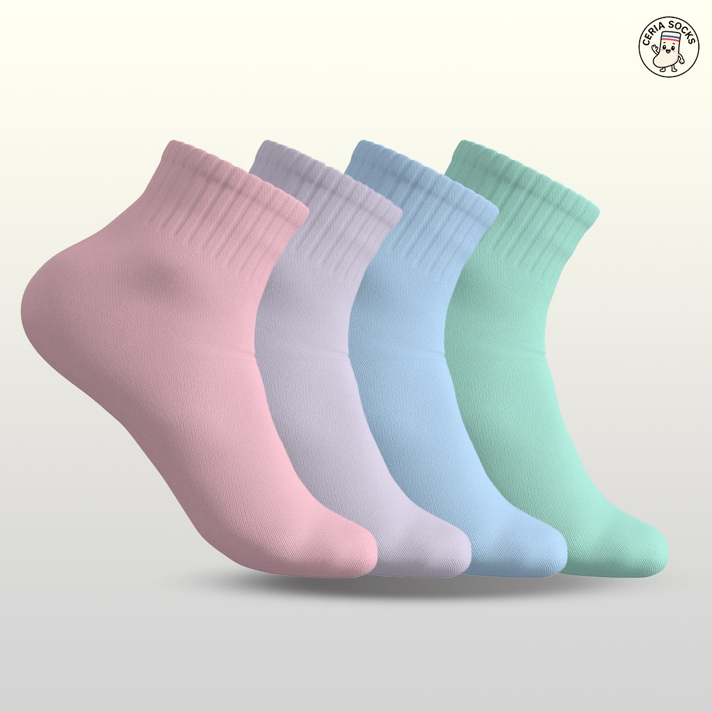 kaos kaki oldschool pendek polos basic sport all size dewasa - foto 3 dari 10