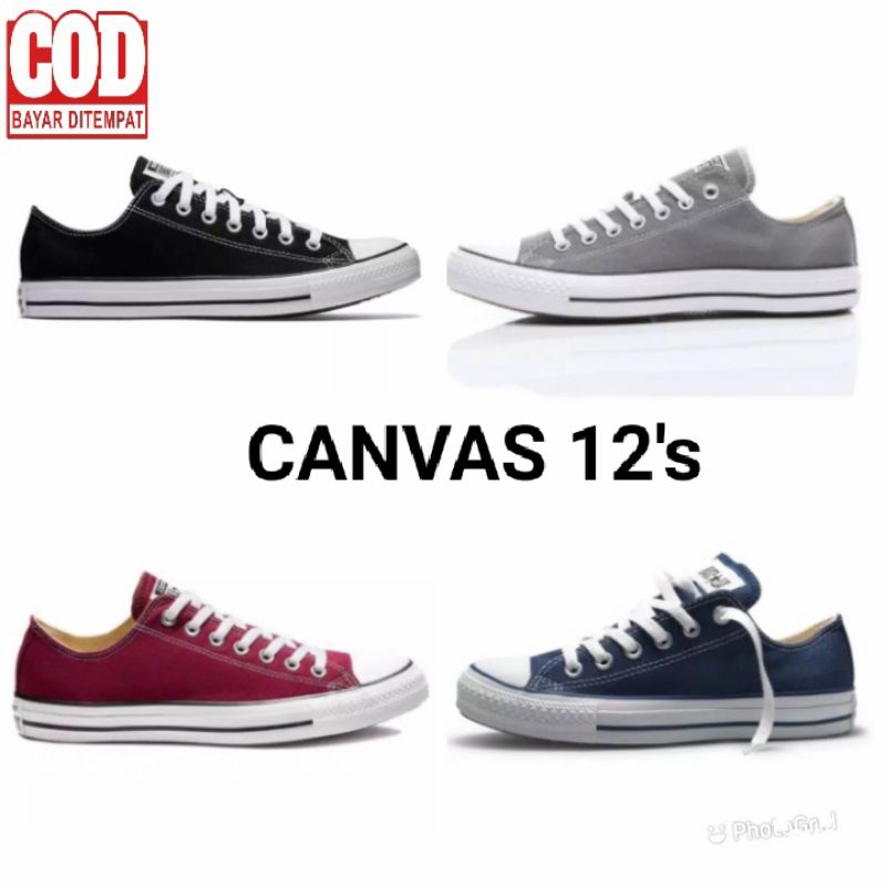 sepatu convers70. + box sepatu sneakers canvas 12's