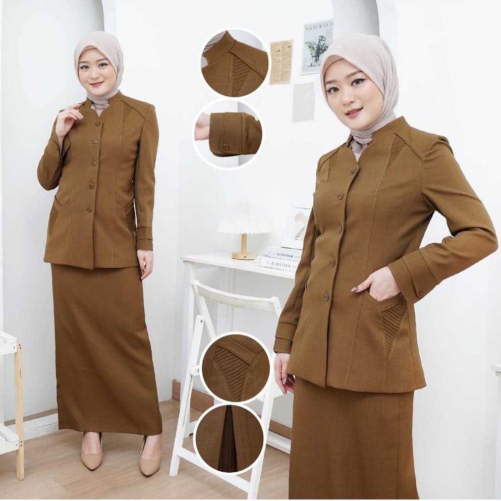 Seragam Guru Biru Dongker Stelan Rok/Celana Cerista Blazer - foto 10 dari 10, lilimarfita13