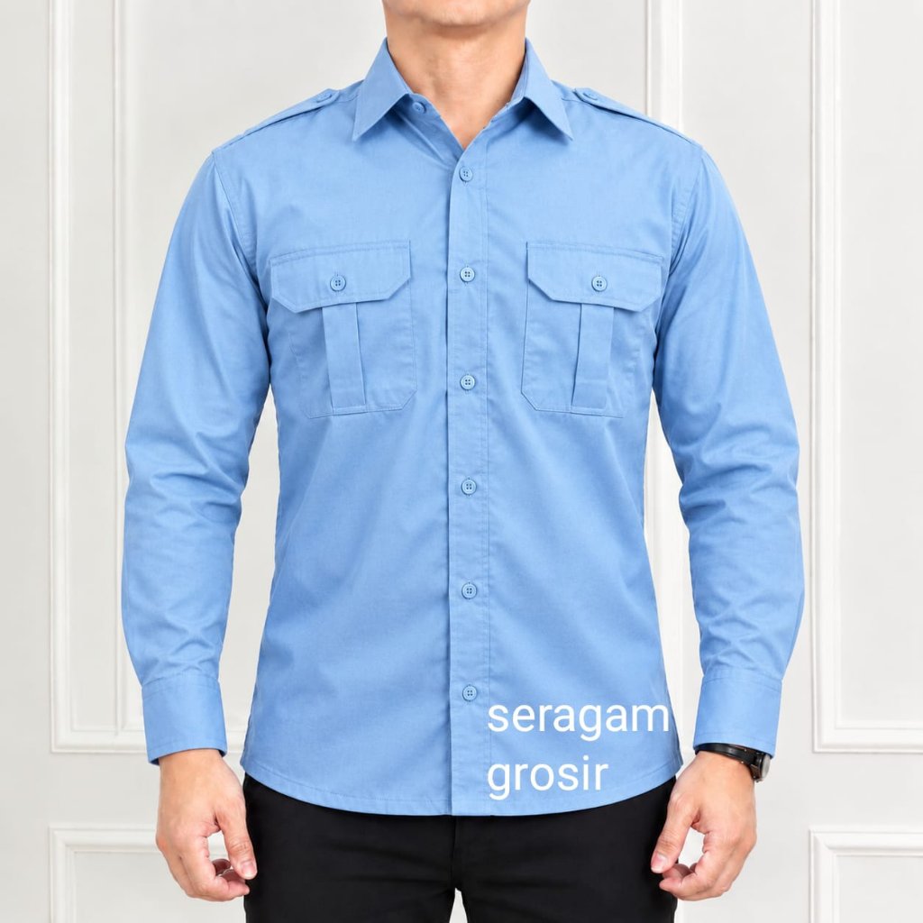 Seragam Kerja Wanita Biru Lengan Panjang Baju Pdh Baju Pns Pemda Asn - foto 4 dari 10, andidarmawan13