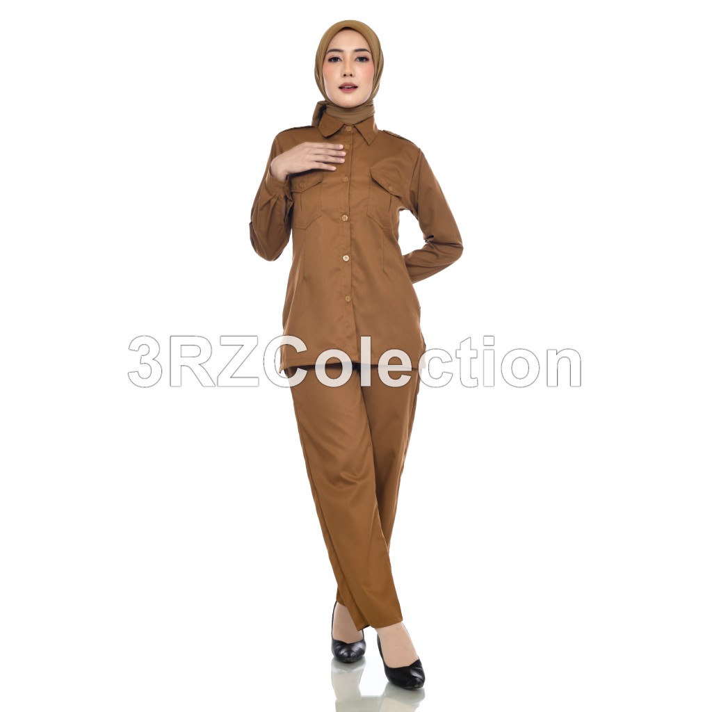 Seragam PNS Wanita Toyobo Elegan Saku Dada