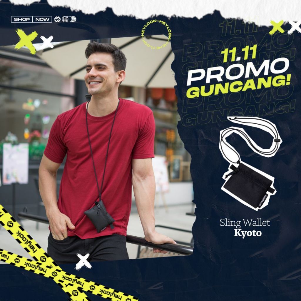 Sling Pouch KYOTO Pouch Mini Wallet Dompet Kartu Neckbag Dompet Coin Sling Bag Pouch Mini
