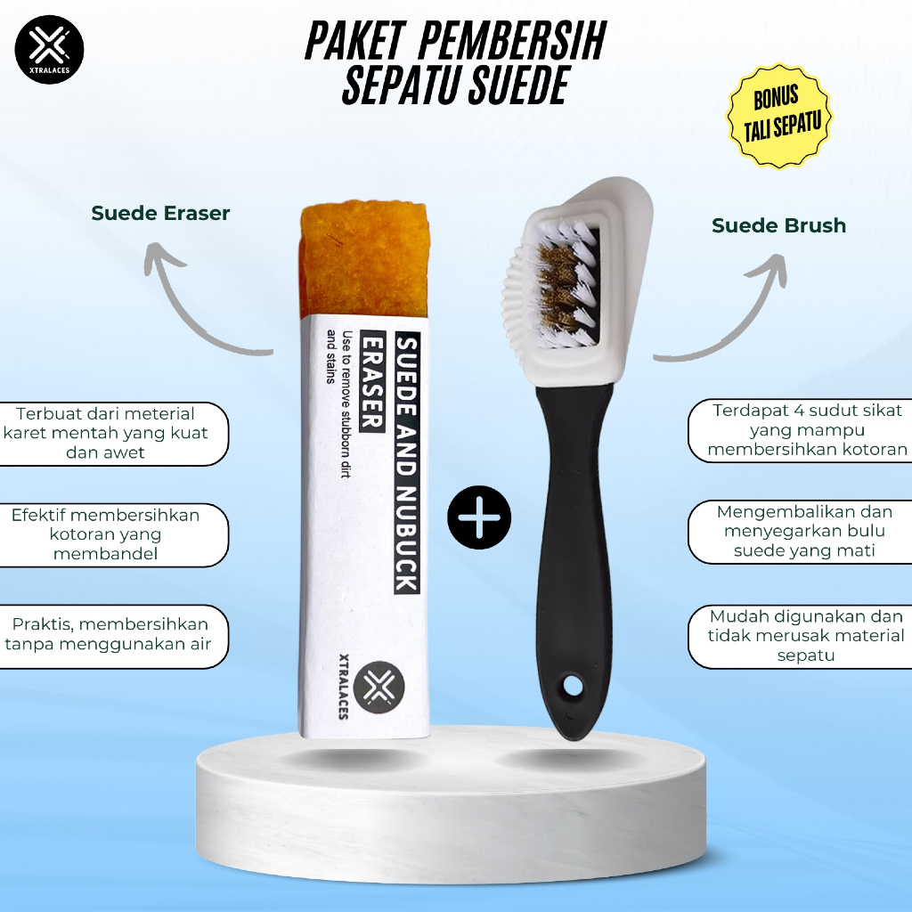 Paket Pembersih Sepatu Suede Nubuck Bonus Tali