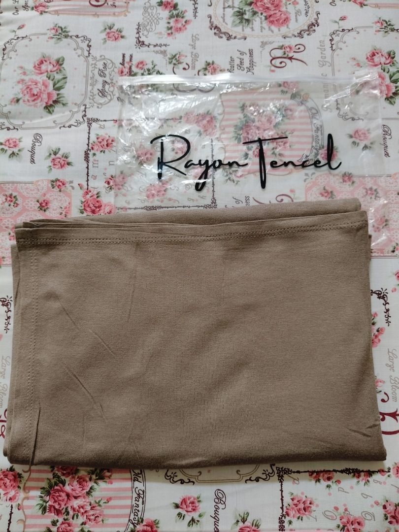 Pashmina kaos RAYON TENCEL premium FREE POUCH - foto 3 dari 10