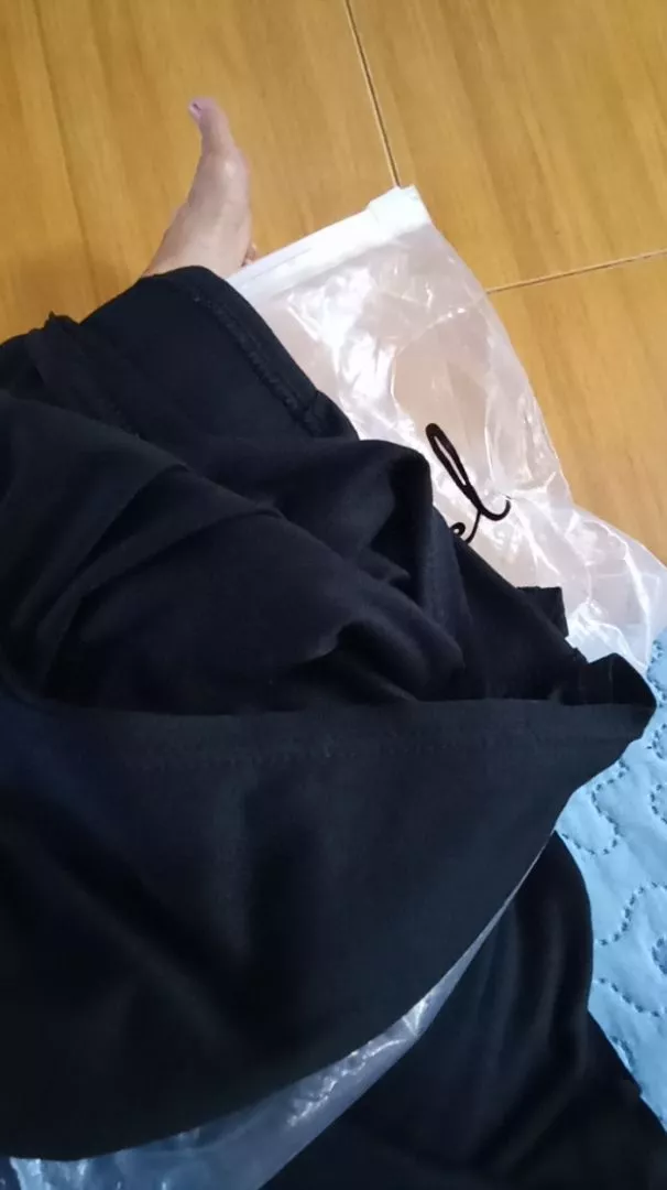 Foto ulasan Pashmina kaos RAYON TENCEL premium FREE POUCH
