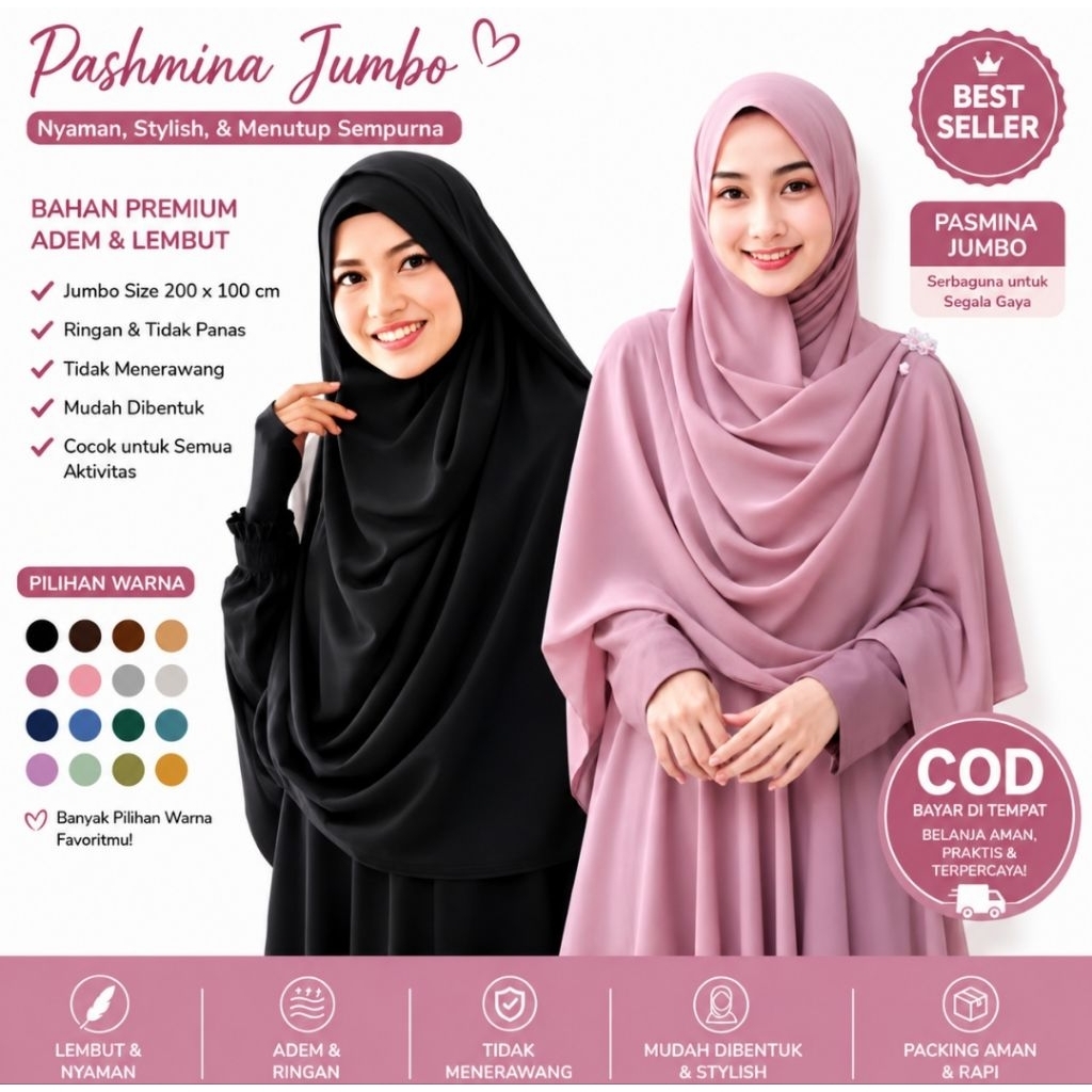 10 Hijab Terbaik Versi Pembeli — Hasil Bacaan 413 Ulasan (Oktober 2026)