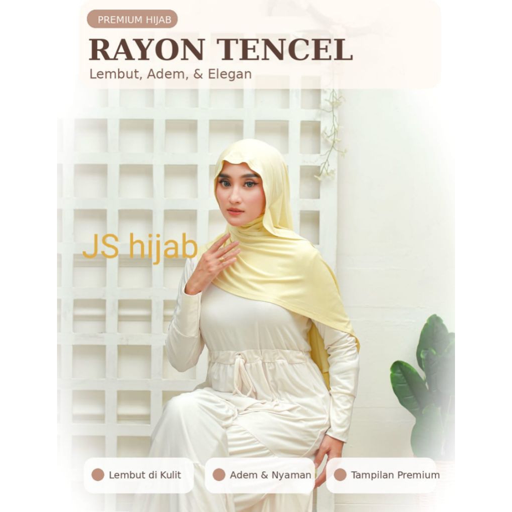 Pashmina Tencel Rayon Premium || Pashmina Tencel shawl rayon - foto 1 dari 10