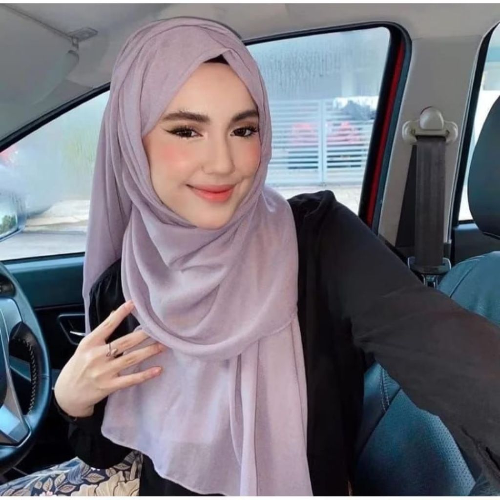 Pashmina Voal Premium/Pashmina Arabian Voile Shawl/Pashmina Dubai - foto 9 dari 10