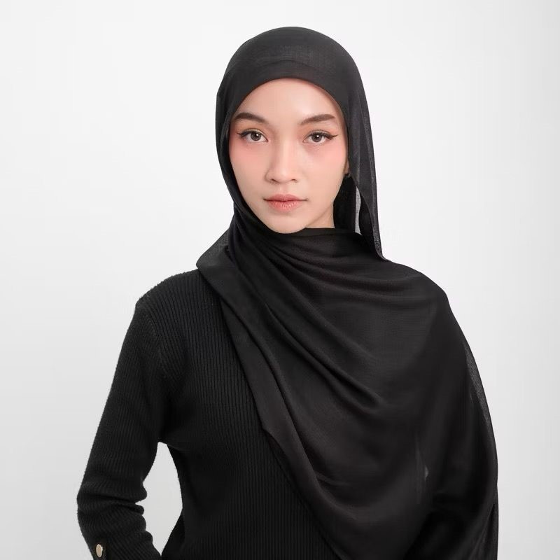 Pashmina Viscose Bamboo || Hijab Modal Viscose || Pashmina 170 x 70 - foto 6 dari 10