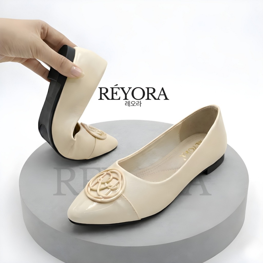 RÈYORA Sepatu Flat Shoes Kerja Balet Wanita Korea MAUDY