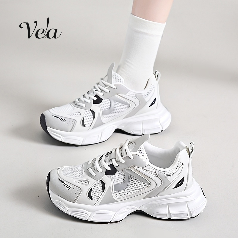 vela sepatu wanita flatshoes sneakers korean style putih olahraga sekolah running anak perempuan