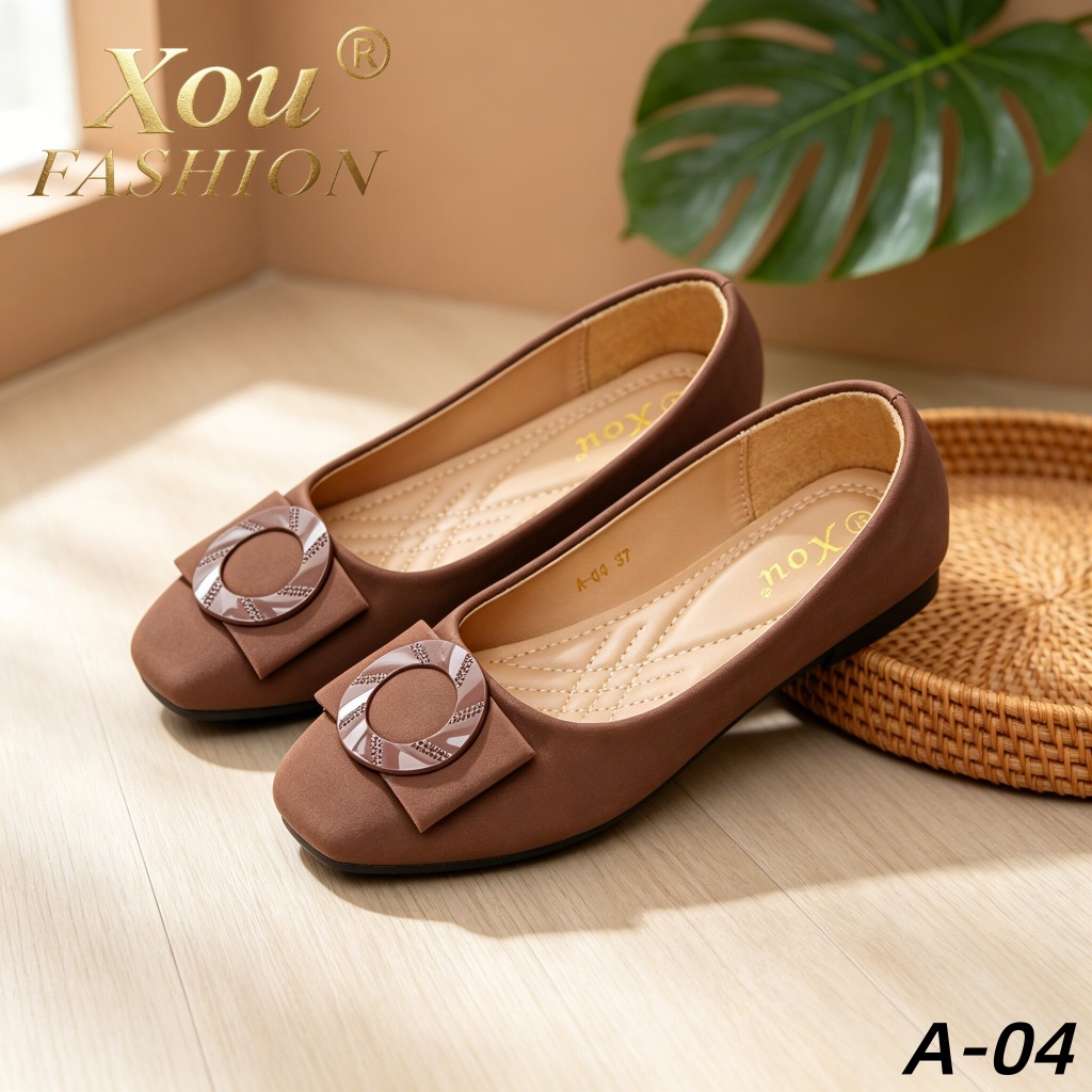 XOU Fashion Flatshoes Wanita Anti Selip Nyaman - foto 1 dari 10