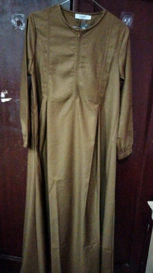 Yahwo hijab fashion - Gamis wanita seragam PNS Pemda pdh warna kheki - busui -bahan toyobo - foto 8 dari 10