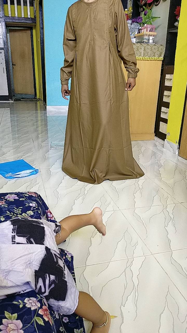 Yahwo hijab fashion - Gamis wanita seragam PNS Pemda pdh warna kheki - busui -bahan toyobo - foto 9 dari 10