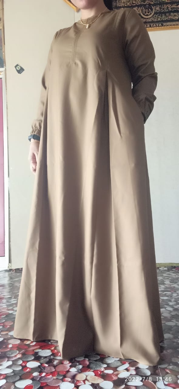 Yahwo hijab fashion - Gamis wanita seragam PNS Pemda pdh warna kheki - busui -bahan toyobo - Foto ulasan pembeli