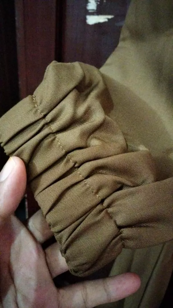 Yahwo hijab fashion - Gamis wanita seragam PNS Pemda pdh warna kheki - busui -bahan toyobo - Foto ulasan pembeli