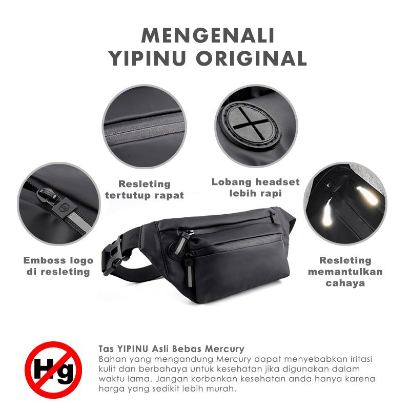 Yipinu YQM-1 Tas Selempang Pria Wanita Anti Air - foto 3 dari 9
