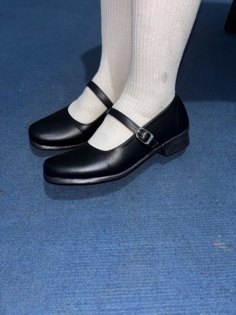 Foto ulasan ZURA-Sepatu pantofel wanita paskibra hak 3cm