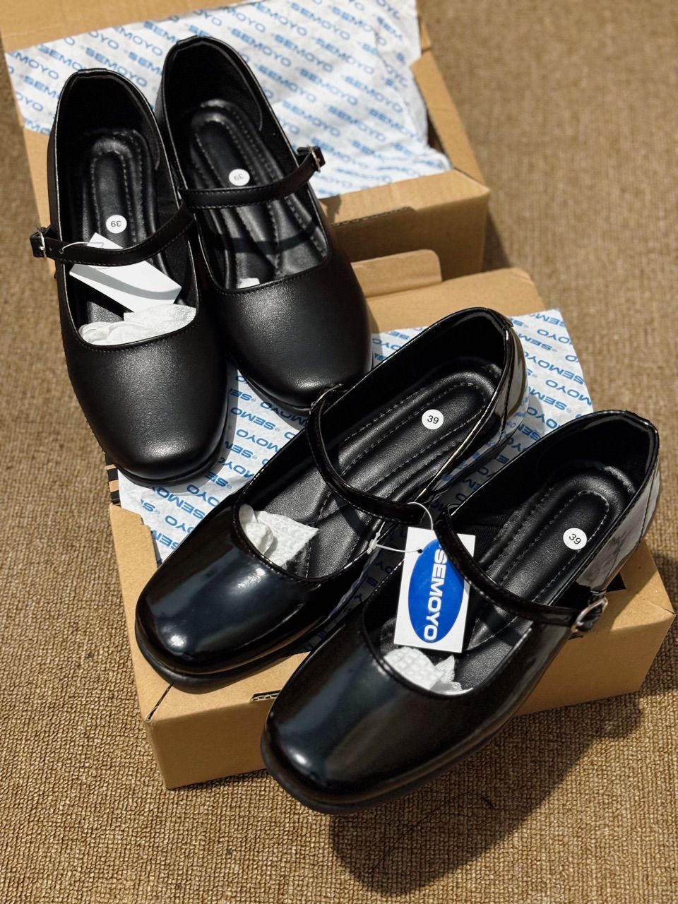 Foto ulasan ZURA-Sepatu pantofel wanita paskibra hak 3cm