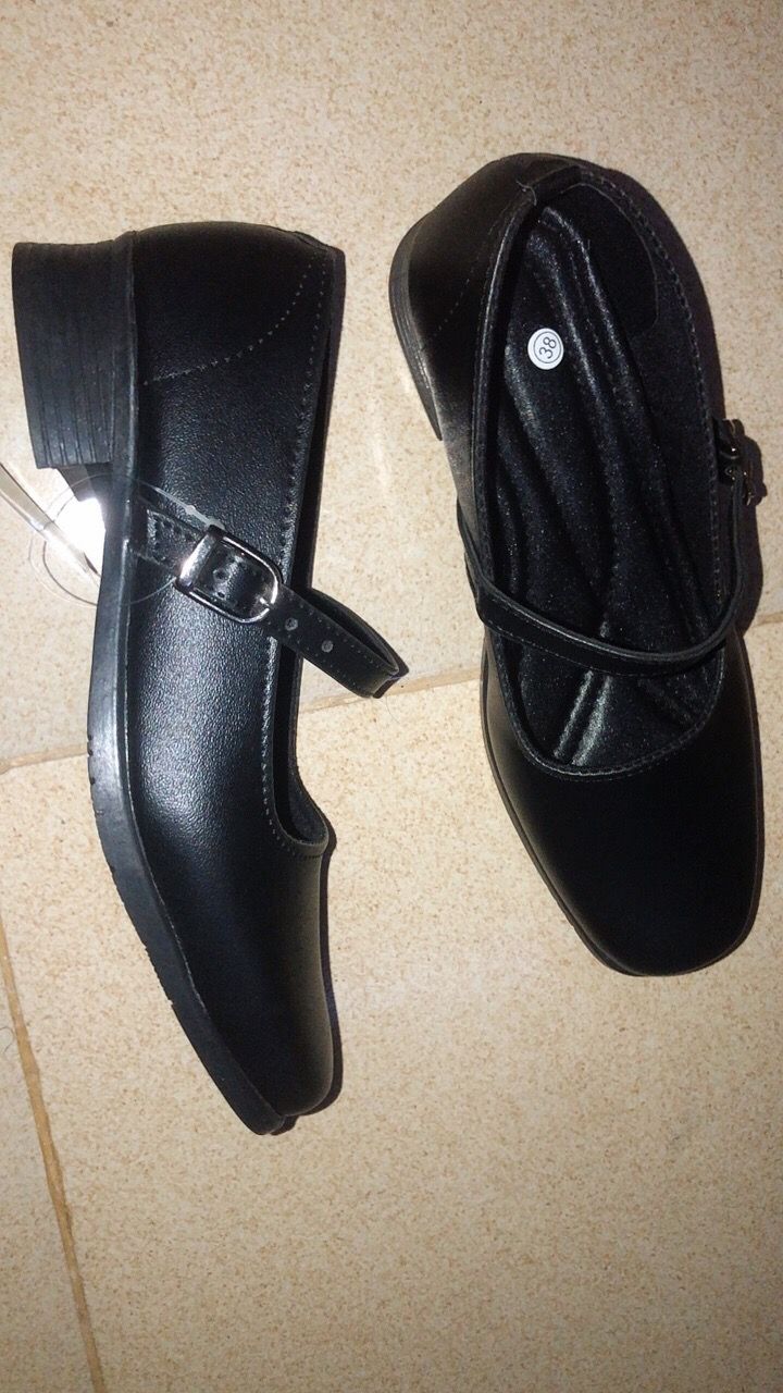 Foto ulasan ZURA-Sepatu pantofel wanita paskibra hak 3cm