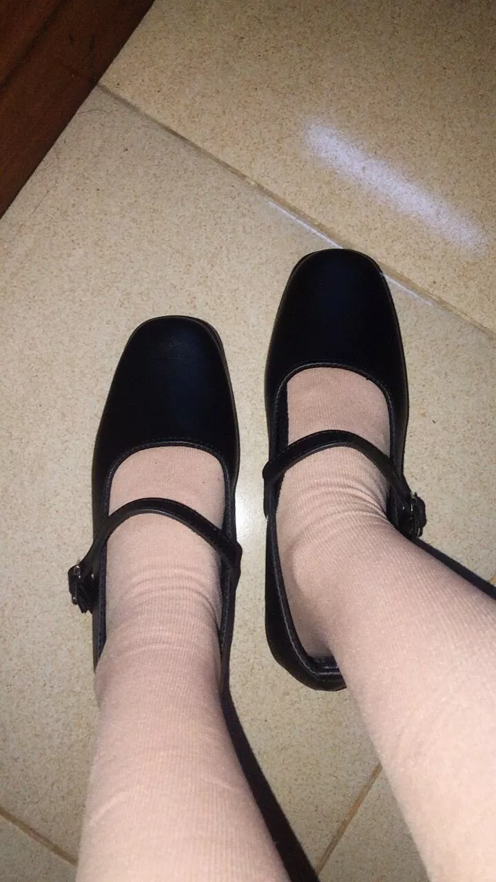 Foto ulasan ZURA-Sepatu pantofel wanita paskibra hak 3cm