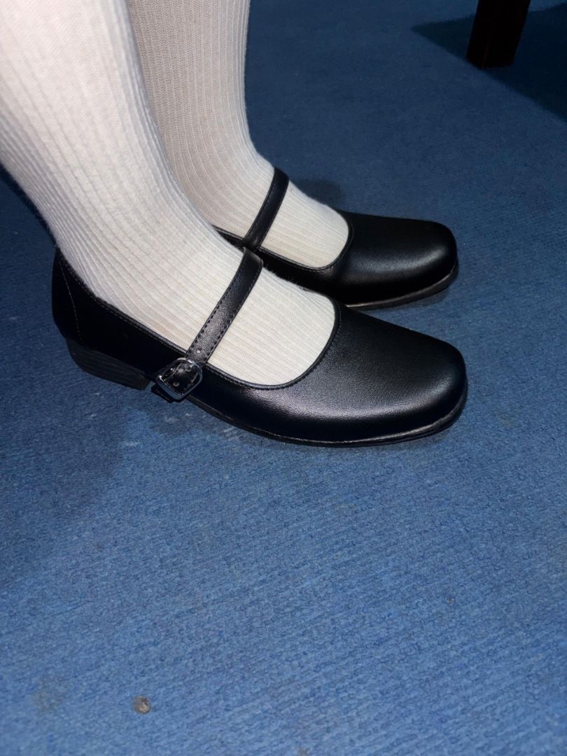 Foto ulasan ZURA-Sepatu pantofel wanita paskibra hak 3cm