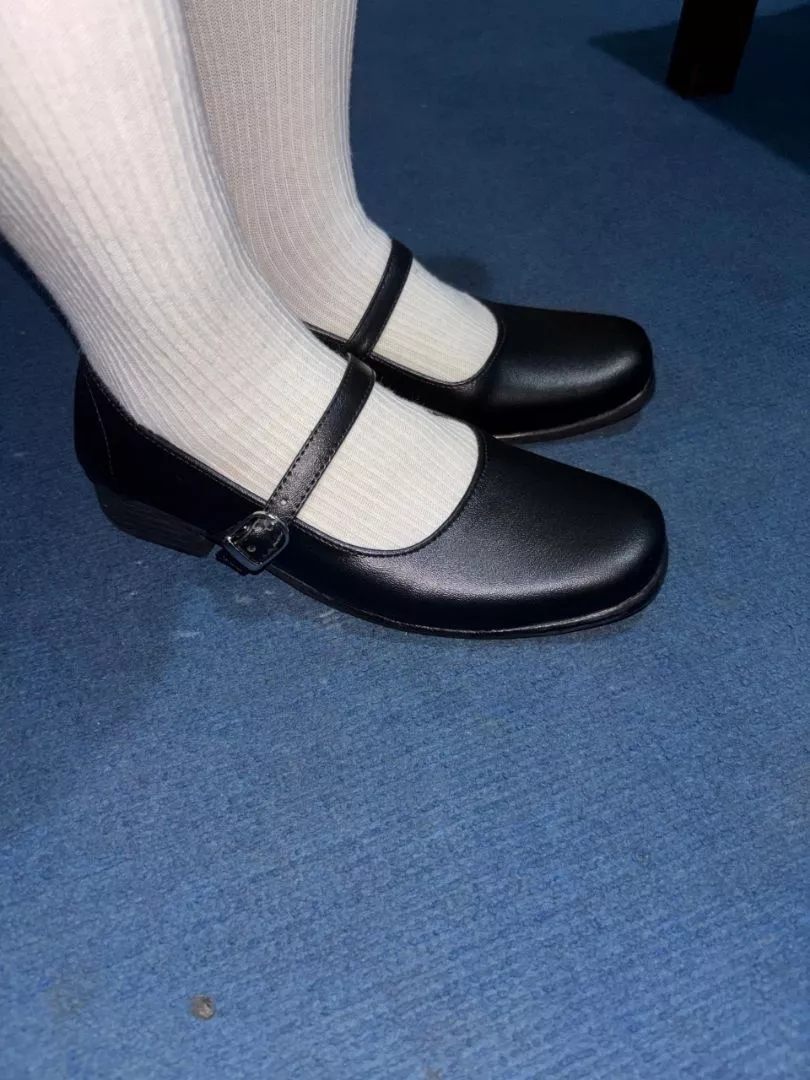 Foto ulasan ZURA-Sepatu pantofel wanita paskibra hak 3cm