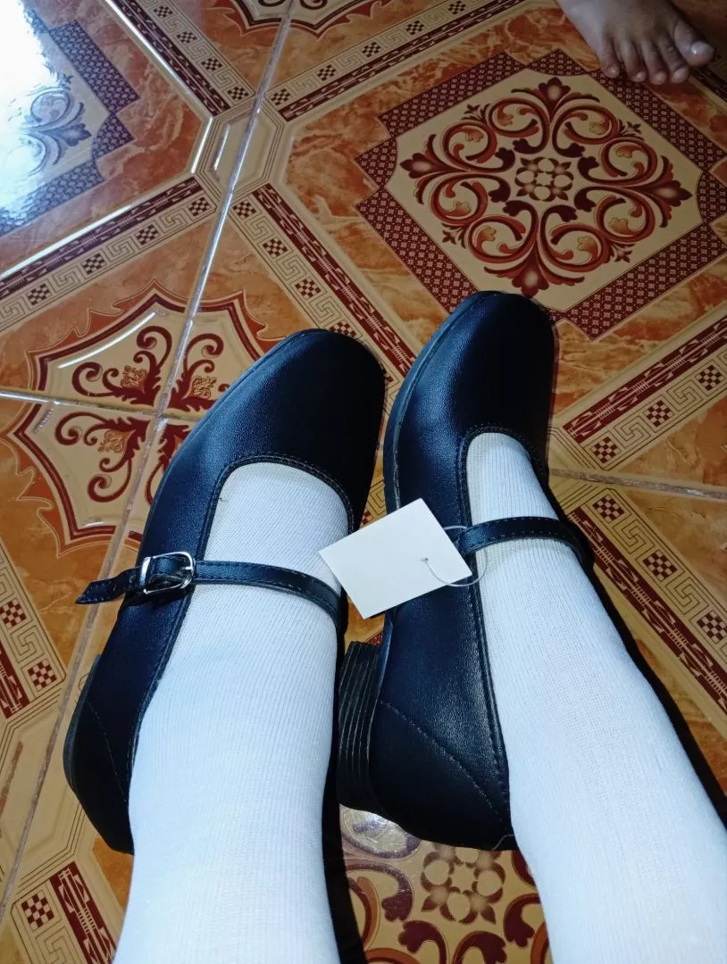 Foto ulasan ZURA-Sepatu pantofel wanita paskibra hak 3cm